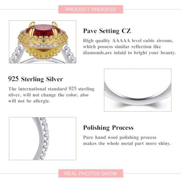 HOST PICK 🤩Classic Raised Gemstone Ring. S8 - Picture 3 of 6